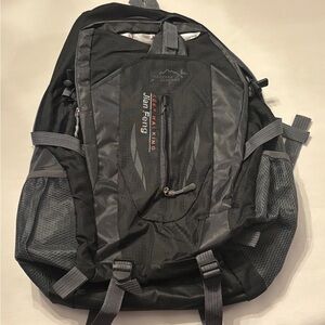 Jian Feng Hiking Backpack Black Gray Lightweight Travel Camping Daypack